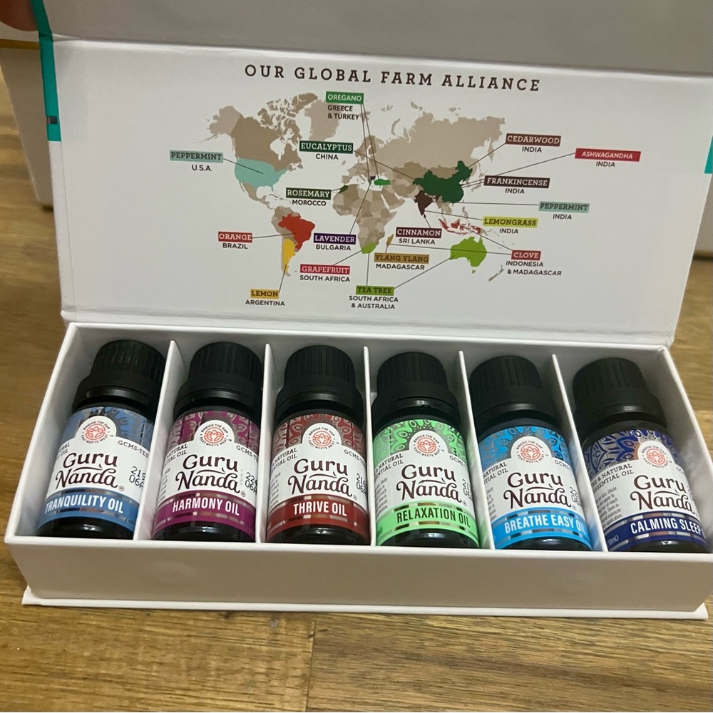GURUNANDA Essential Oils Top 6 Blends 100% Pure & Natural Therapeutic Grade New